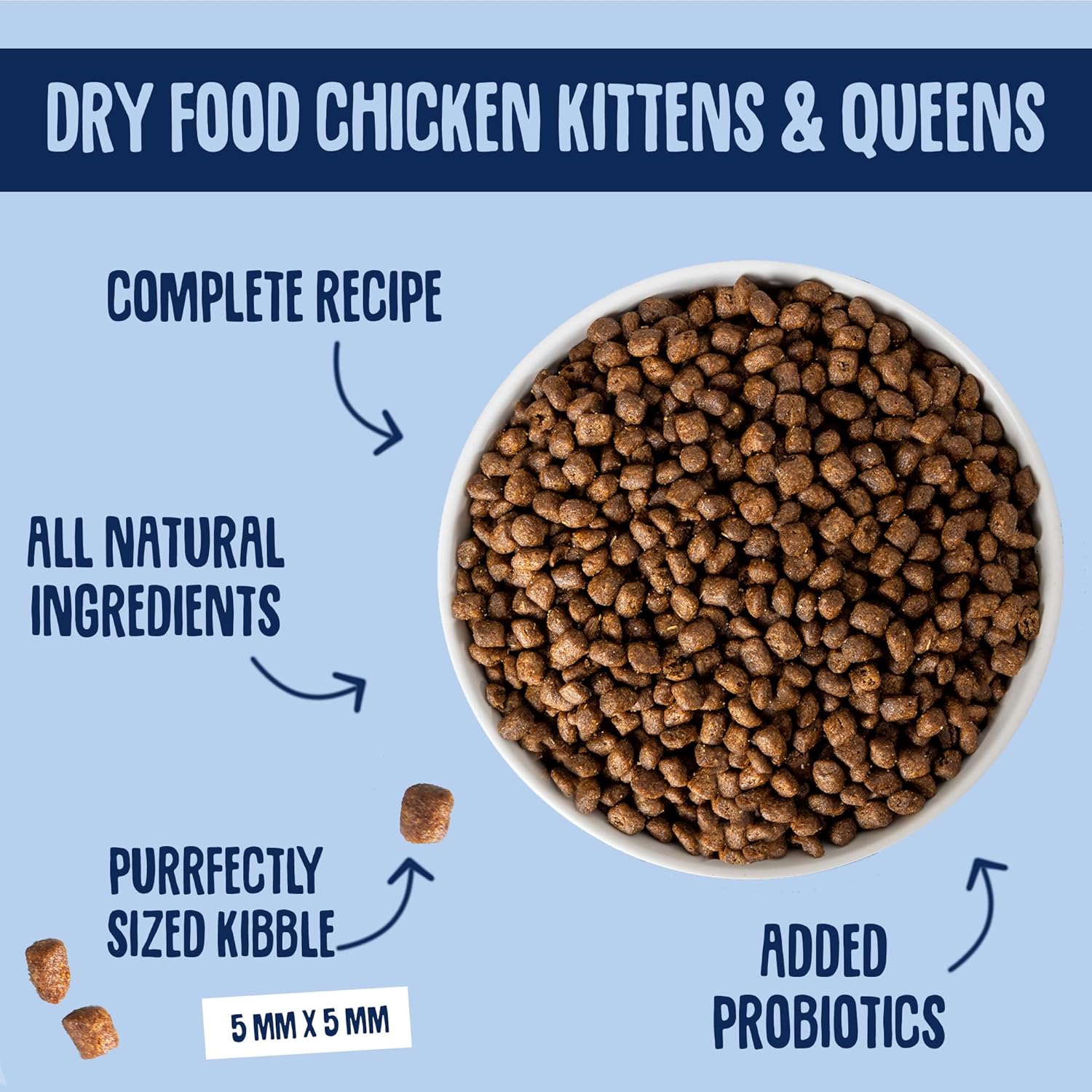 Scrumbles Chicken Dry Kitten Food 2.5kg - High Protein for Growing KittensKittyMart