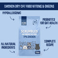 Scrumbles Chicken Dry Kitten Food 2.5kg - High Protein for Growing KittensKittyMart