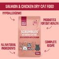 Scrumbles Chicken & Salmon Dry Cat Food 2.5kg - High Protein Adult & SeniorKittyMart