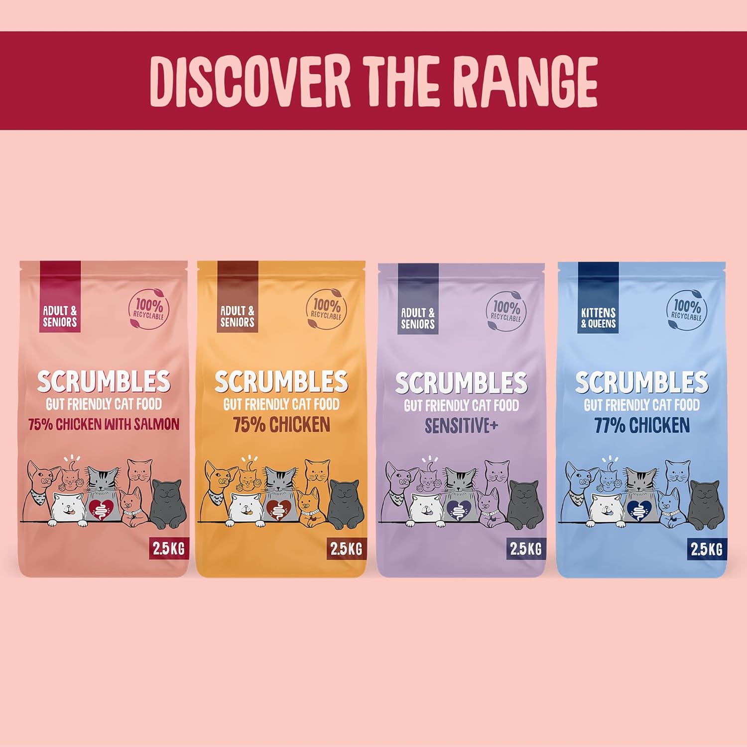 Scrumbles Chicken & Salmon Dry Cat Food 2.5kg - High Protein Adult & SeniorKittyMart
