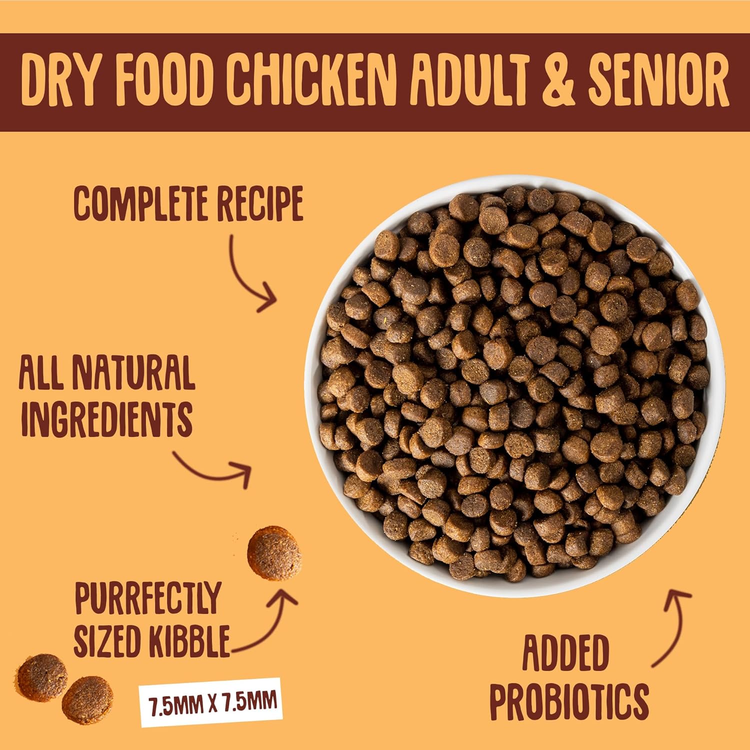 Scrumbles Natural Chicken Dry Cat Food 2.5kg - High Protein Adult & SeniorKittyMart