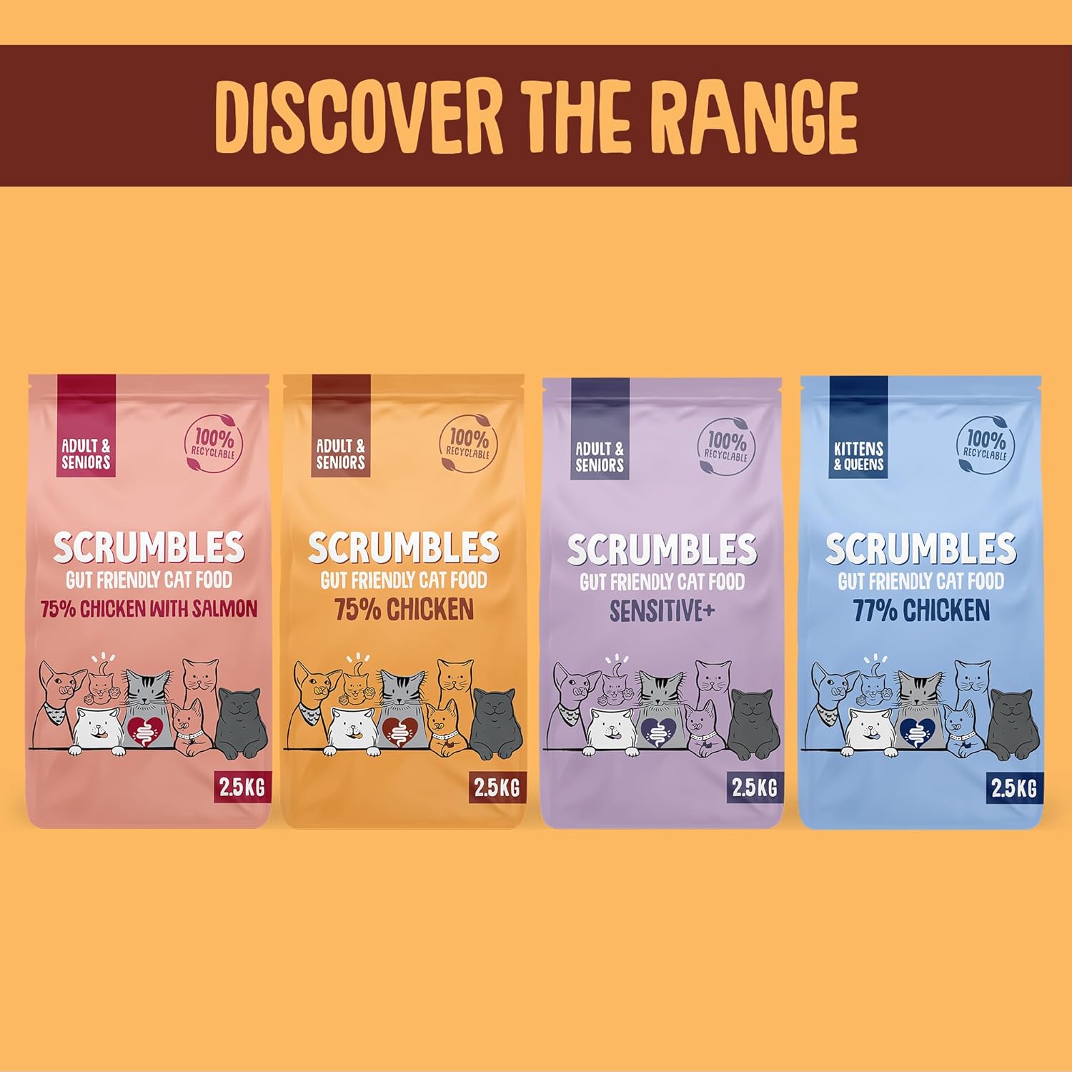 Scrumbles Natural Chicken Dry Cat Food 2.5kg - High Protein Adult & SeniorKittyMart