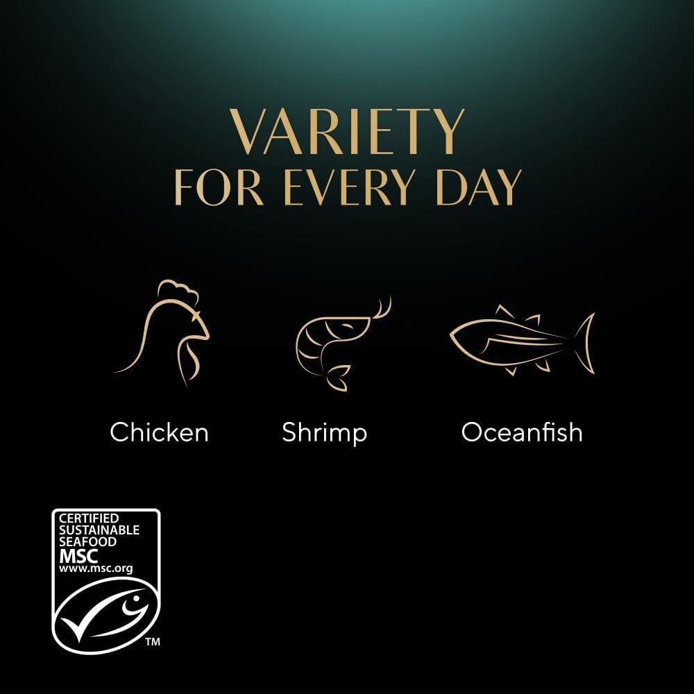 Sheba Fillets Cat Food Tray with Chicken, Shrimp and Ocean Fish in GravyKittyMart