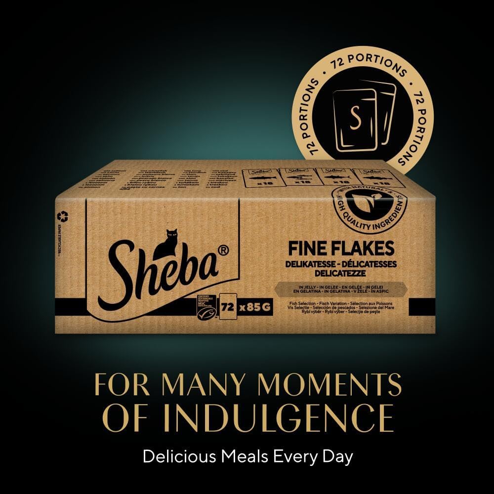 Sheba Fine Flakes Cat Food Pouch – Fish Collection in JellyKittyMart