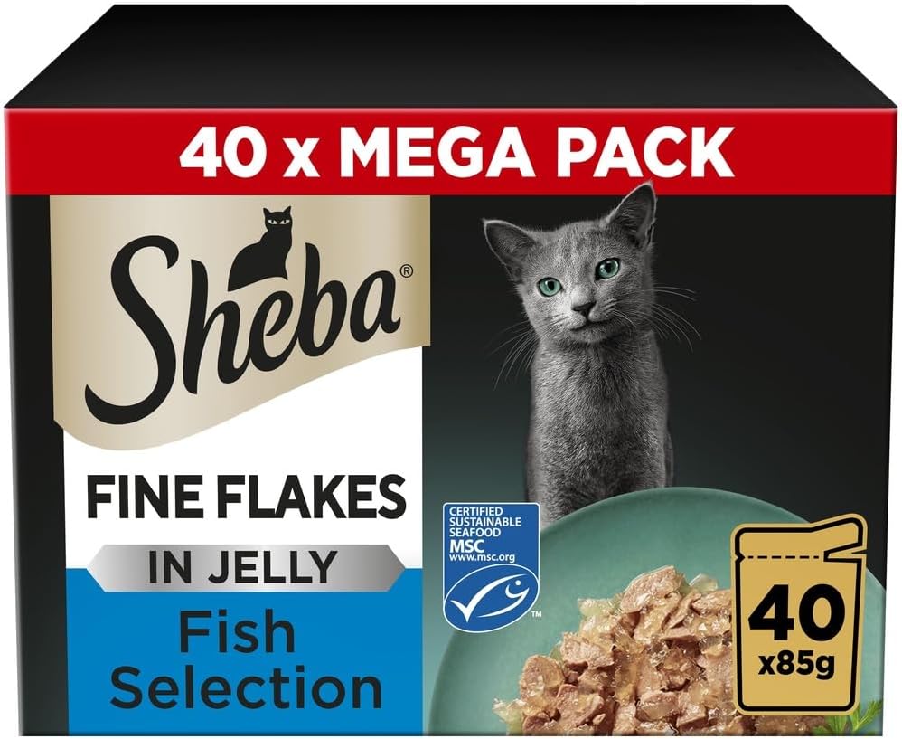 Sheba Fine Flakes Cat Food Pouch – Fish Collection in JellyKittyMart
