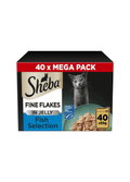 Sheba Fine Flakes in Jelly Wet Cat Food – Mixed Collection (40 x 85g)KittyMart