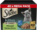 Sheba Sauce Collection Kitten Wet Cat Food – Mixed Selection in Gravy – 40 x 85g Pouches – Grain - Free, High - Quality IngredientsKittyMart
