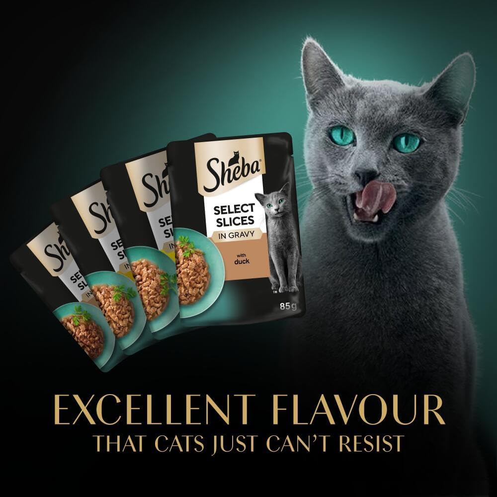 Sheba Select Slices Cat Food Pouch with Duck, Turkey, Chicken and Poultry in GravyKittyMart