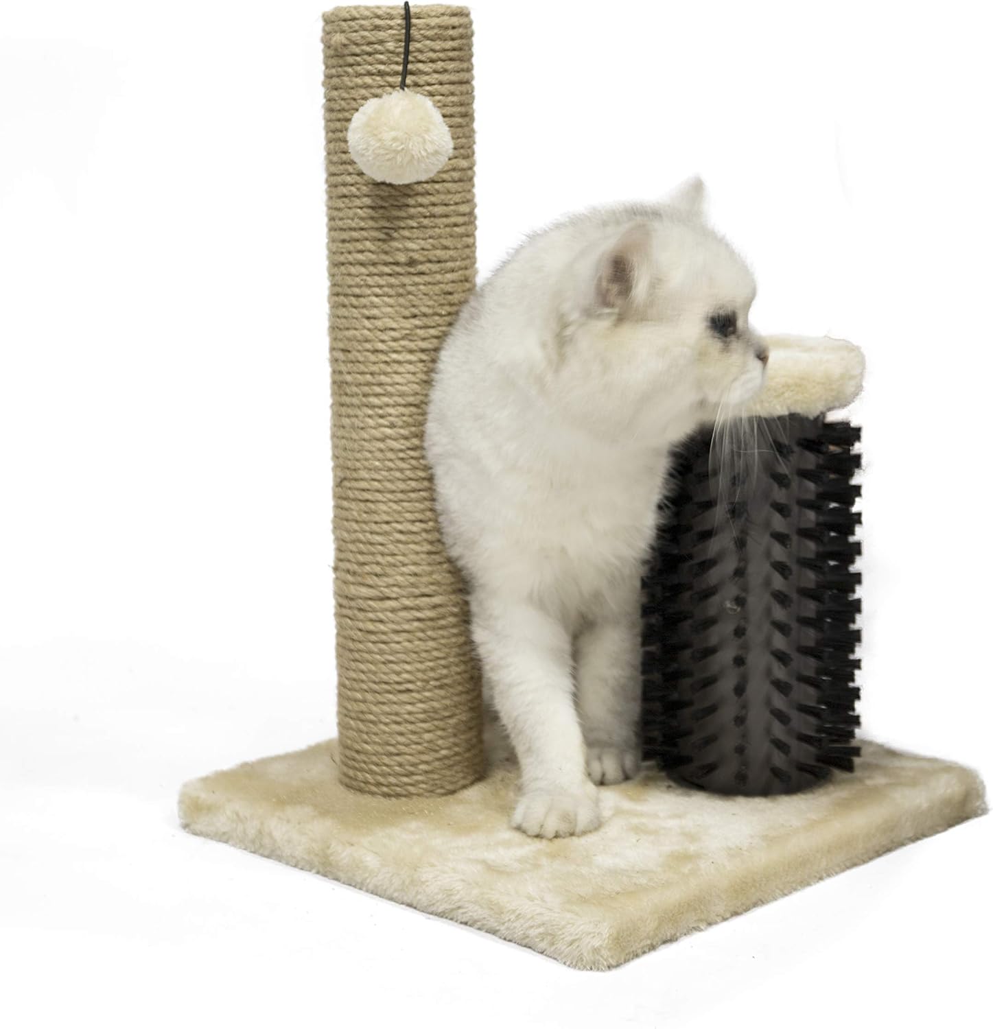 Small Cat Scratching Post with Hanging Toy – GreyKittyMart
