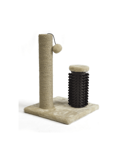 Small Cat Scratching Post with Hanging Toy – GreyKittyMart