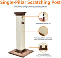 Tall Premium Cat Scratching Post with Hanging Toy – BrownCat Scratching PostKittyMart