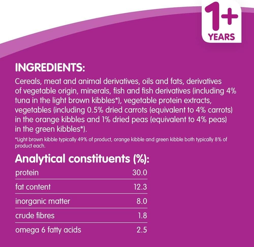Whiskas 1+ Adult Dry Cat Food - Biscuits Made with Tuna | 14kg Bag|KittyMart