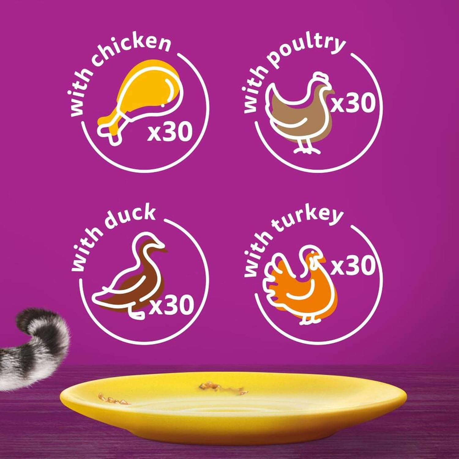 Whiskas 1+ Adult Poultry Selection in Jelly - Wet Cat Food | 120 Pouch Megapack |KittyMart
