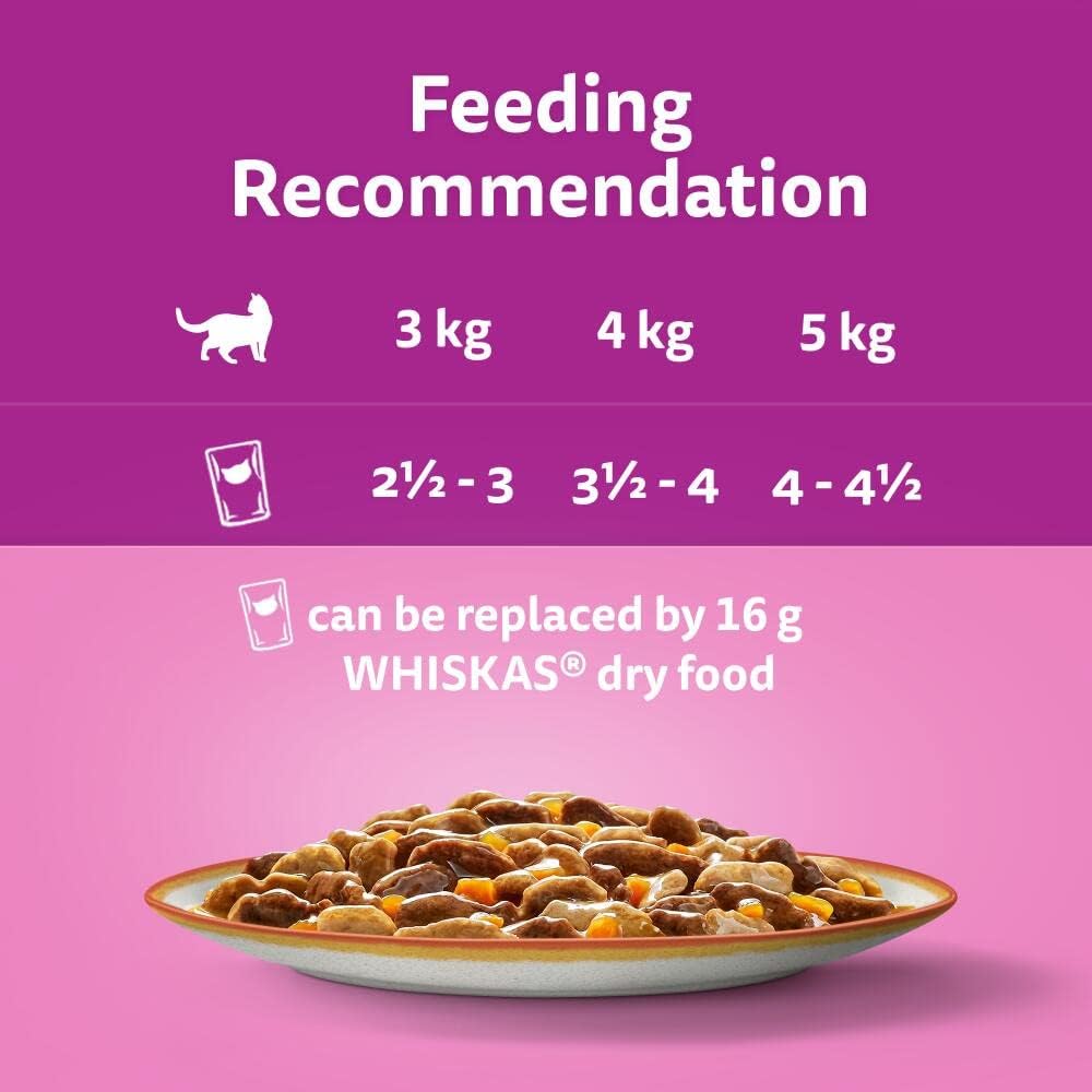 Whiskas 1+ Adult Tasty Mix Country Collection in Gravy - Wet Cat Food | 84 Pouch Megapack |KittyMart