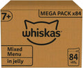 Whiskas 7+ Senior Mixed Selection in Jelly - Wet Cat Food | 84 Pouch Megapack |KittyMart