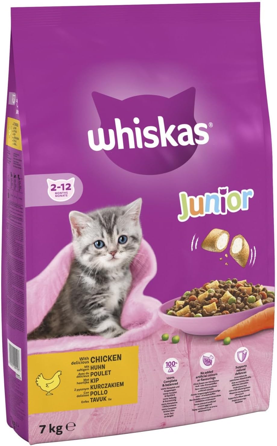 Whiskas Junior Chicken - Kitten Dry Food | 14kg Bag |KittyMart